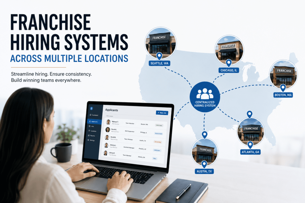 Franchise hiring system across multiple locations